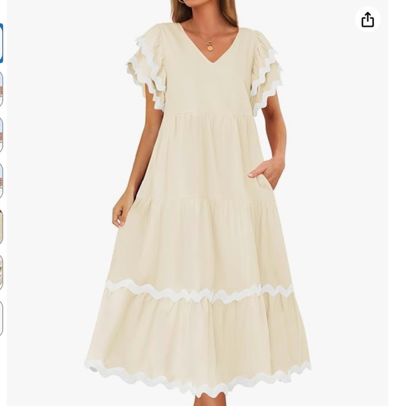 NWT: Zesica Brand - V Neck Flutter Short Sleeve with Ruffles. Size XL ( 16-18) - Picture 1 of 6